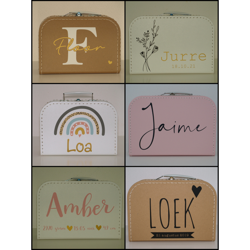 Koffertje met naam 30 cm